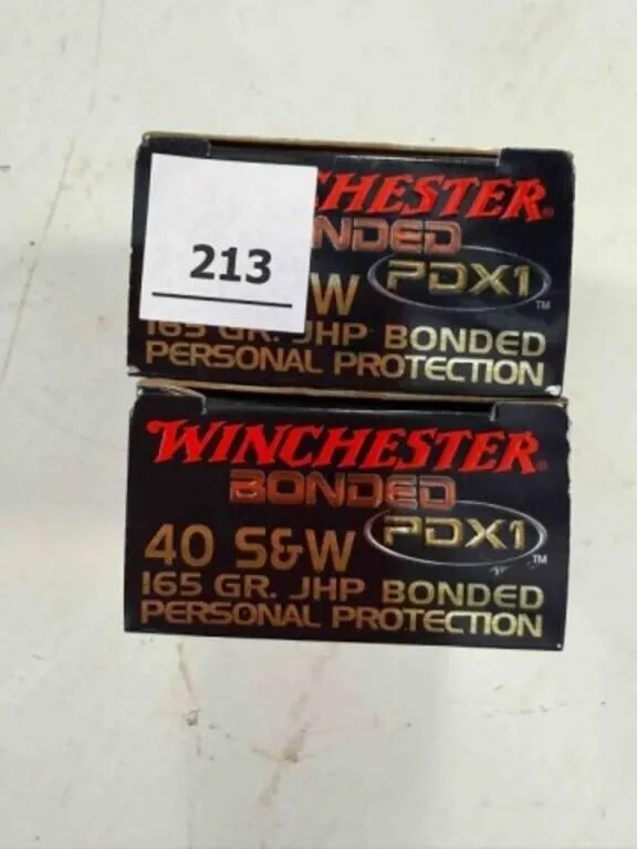 Winchester .40 S&W ammo; 165gr; JHP; 40 ct.