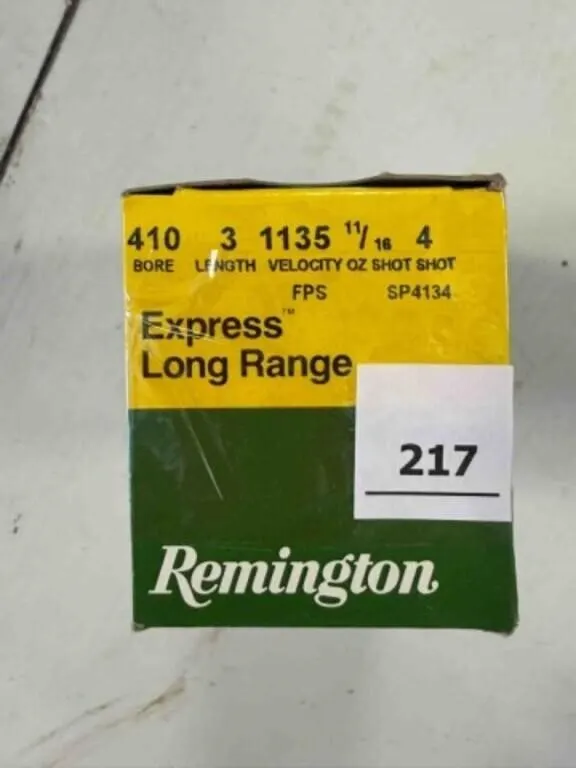 Remington .410 ga; #4 shot; 3"; 50 ct.