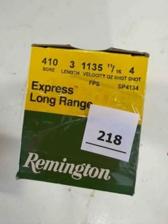 Remington .410 ga; #4 shot; 3"; 50 ct.
