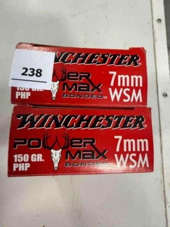 Winchester 7mm WSM ammo; 150gr; 40 ct.