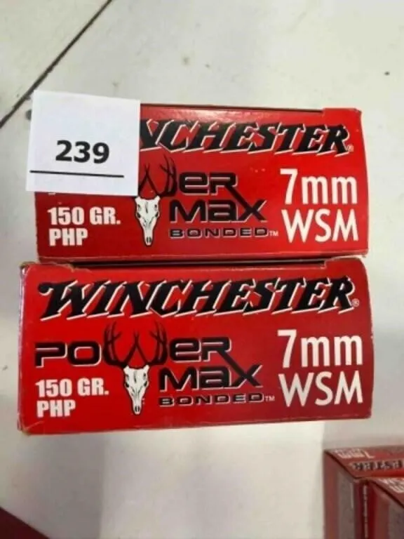 Winchester 7mm WSM ammo; 150gr; 40 ct.