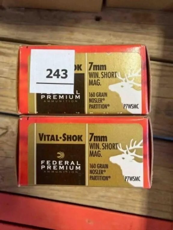 Federal 7mm Win Short Mag; 160gr; Nosler; 40 ct.