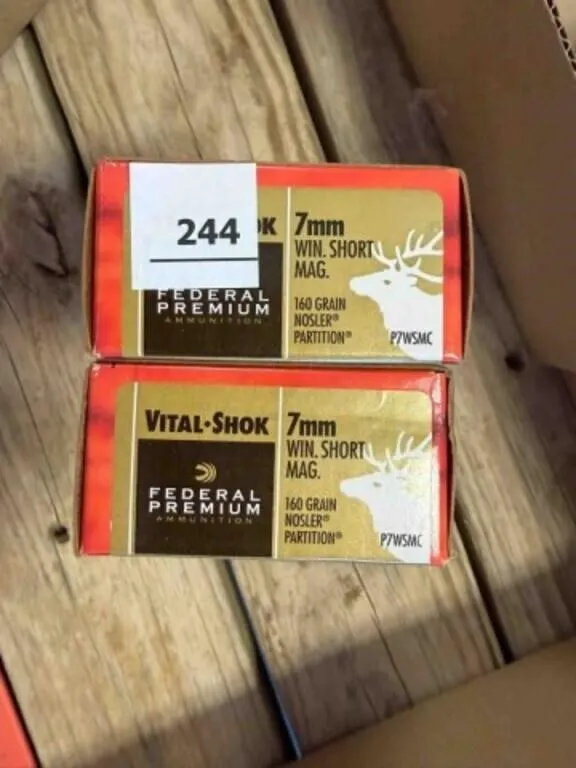 Federal 7mm Win Short Mag; 160gr; Nosler; 40 ct.