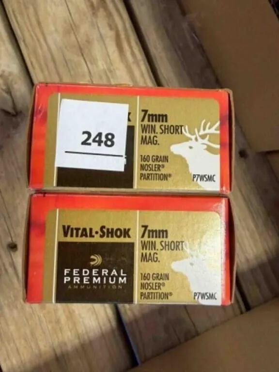 Federal 7mm Win Short Mag; 160gr; Nosler; 40 ct.