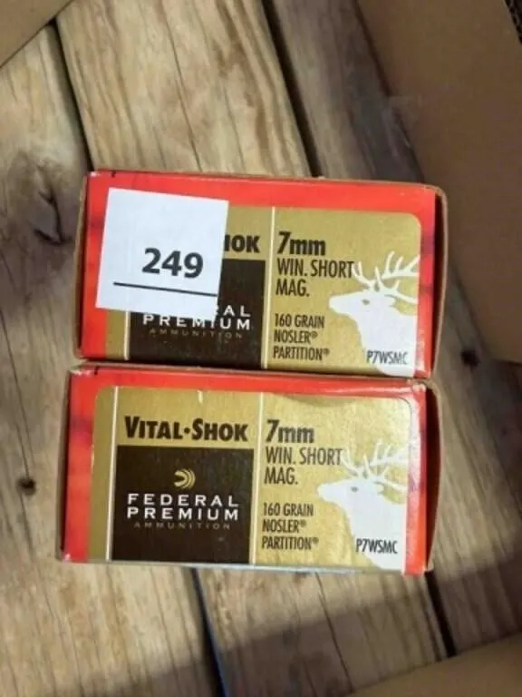 Federal 7mm Win Short Mag; 160gr; Nosler; 40 ct.