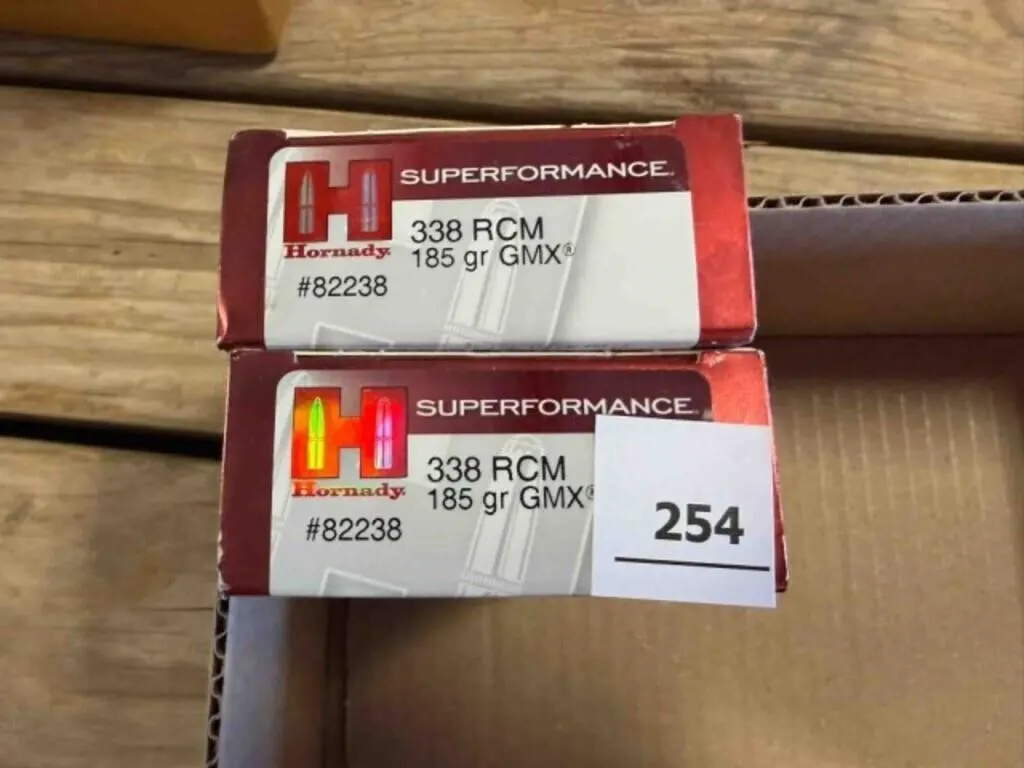 Hornady 338 RCM ammo; 185 gr; GMX; 40ct
