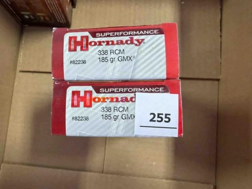 Hornady 338 RCM ammo; 185 gr; GMX; 40ct