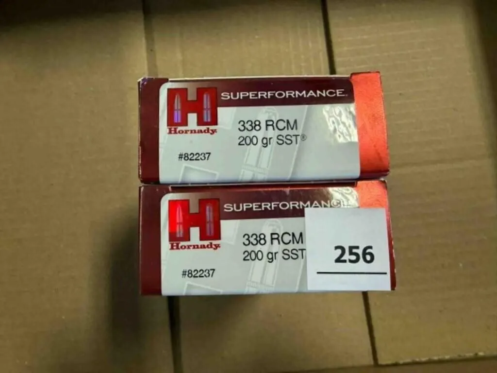 Hornady 338 RCM ammo; 185gr GMX; 40 ct.