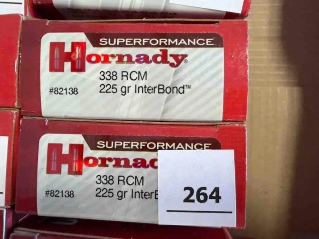 Hornady 338 RCM ammo; 185gr GMX; 40 ct.