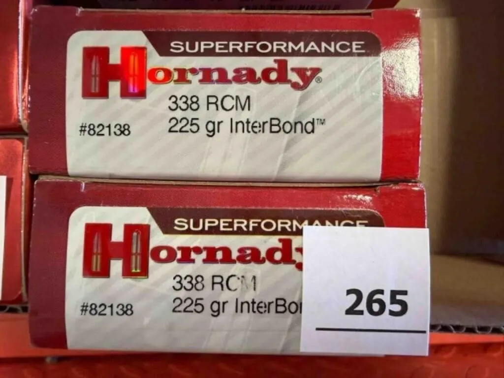 Hornady 338 RCM ammo; 185gr GMX; 40 ct.
