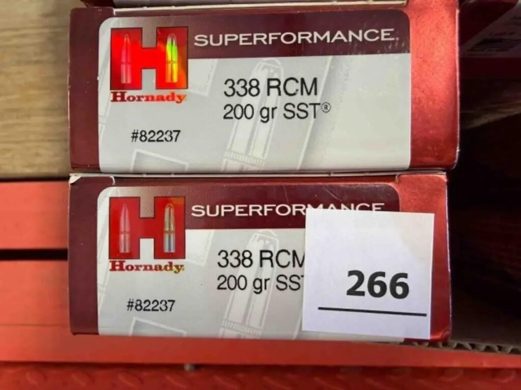 Hornady 338 RCM ammo; 185gr GMX; 40 ct.