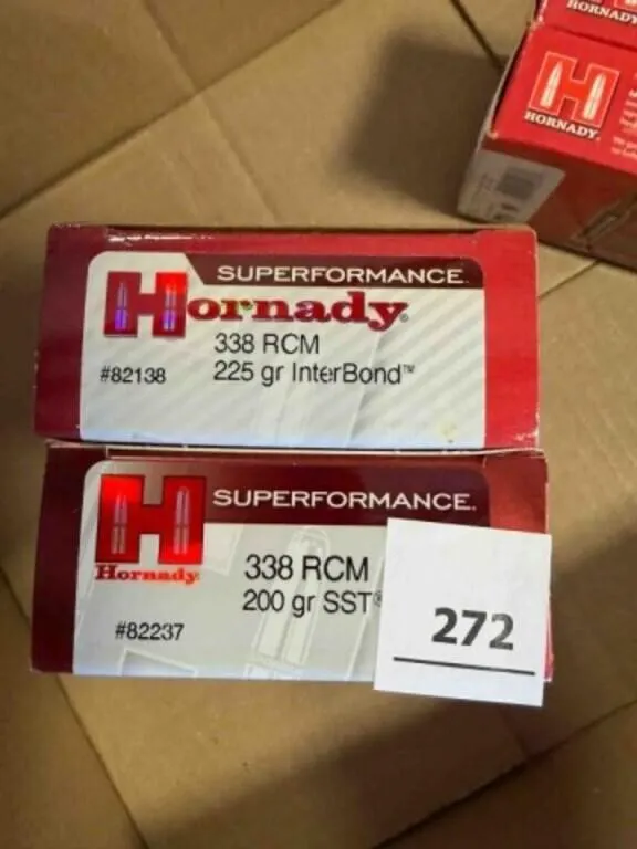 Hornady 338 RCM ammo; 185gr GMX; 40 ct.