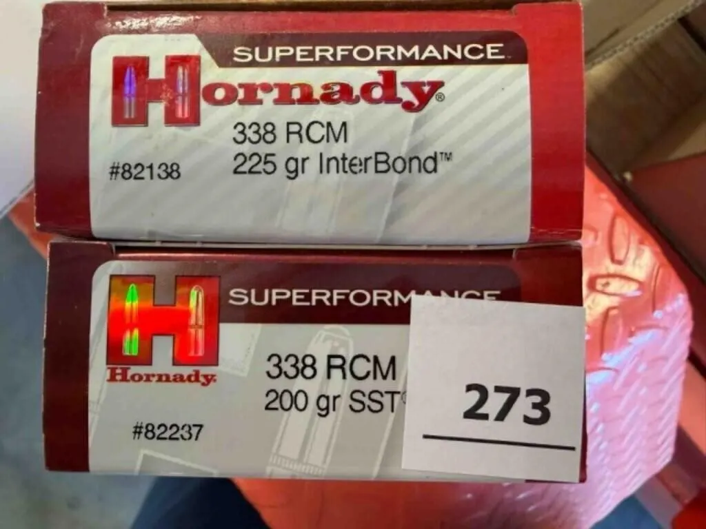 Hornady 338 RCM ammo; 185gr GMX; 40 ct.