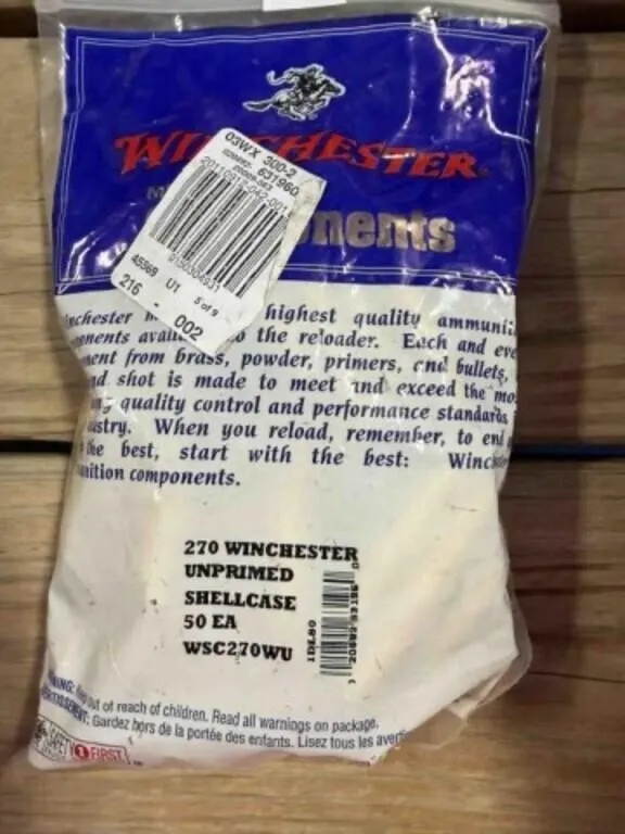 New Winchester 270 Win brass; 50 ct.