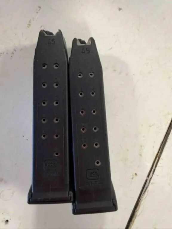 2-Glock 21 magazines -New- 45 ACP