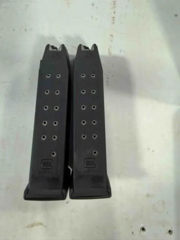 2-Glock 21 magazines -New- 45 ACP