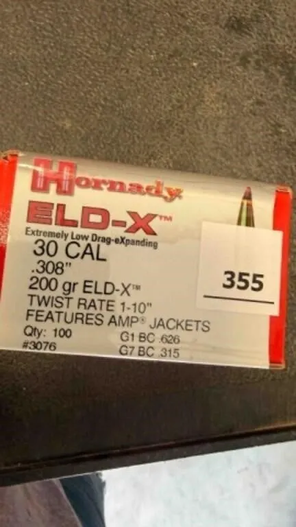 Hornady 30 cal 200 grabullets; 100 ct.
