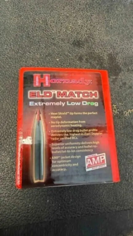 Hornady 30 cal 208 gr bullets; 100 ct.