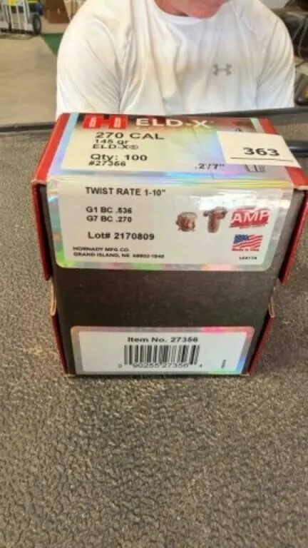 Hornady 270 cal bullets; 145 gr; 100 ct.