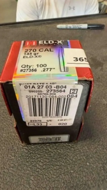 Hornady 270 cal bullets; 145 gr; 100 ct.