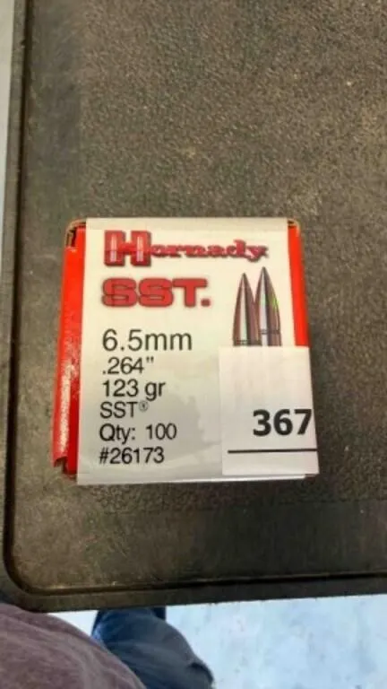 Hornady 6.5mm bullets; 123gr; 100 ct.