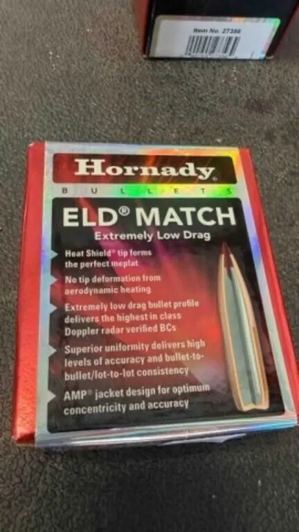 Hornady 30 cal bullets; 155gr; 100 ct.