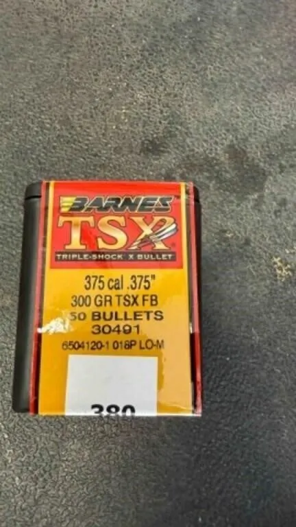 Barnes 375 cal bullets; 350 gr; 50 ct.