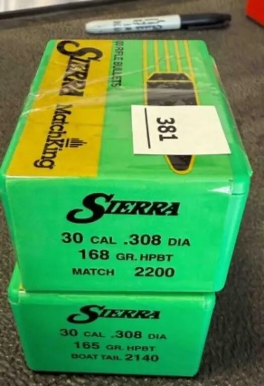 Sierra 30 cal bullets; 168gr; 200 ct.