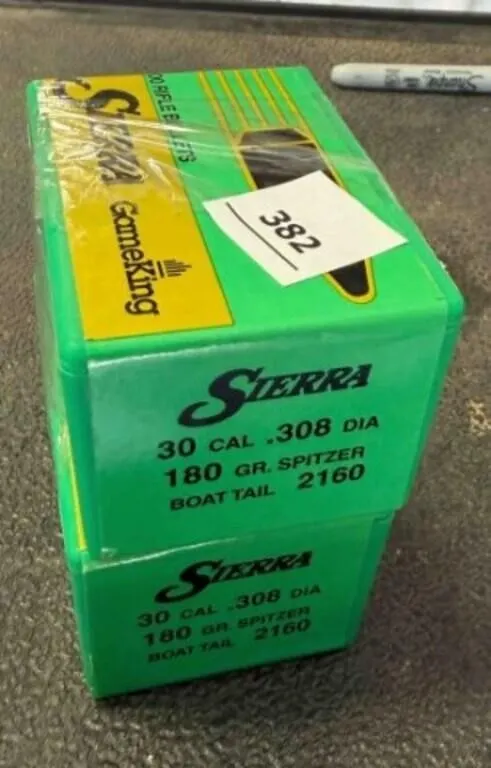 Sierra 30 cal bullets; 180gr; 200 ct.