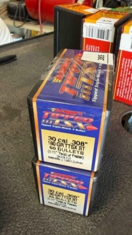 Barnes 30 cal bullets; 180gr; 100 ct.
