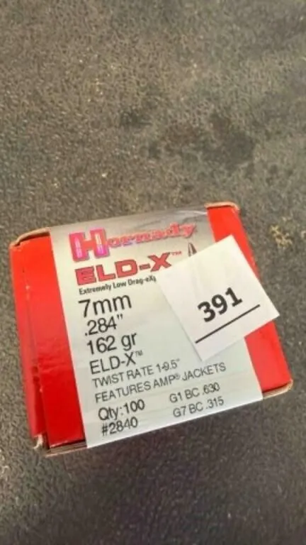 Hornady 7mm bullets; 162gr; 100 ct.