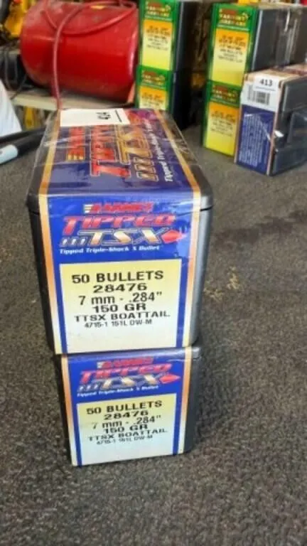 Barnes 7mm cal bullets; 150gr; 100 ct.