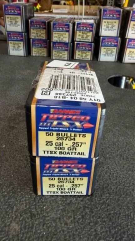 Barnes 25 cal bullets; 100gr; 100 ct.