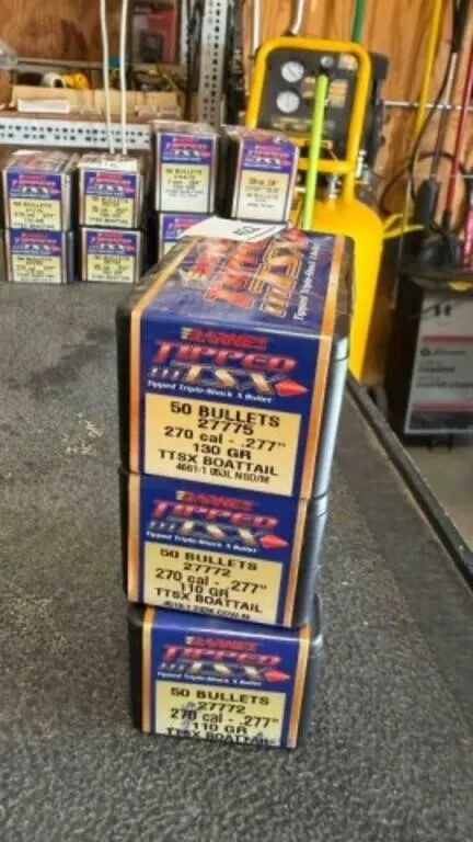 Barnes 270 cal bullets; 130 & 110 gr; 150 ct.