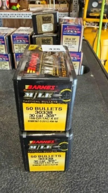 Barnes 30 cal bullets; 168gr; 100 ct.
