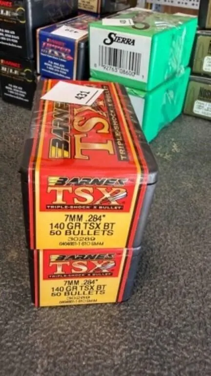 Barnes 7mm cal bullets; 140gr; 100 ct.