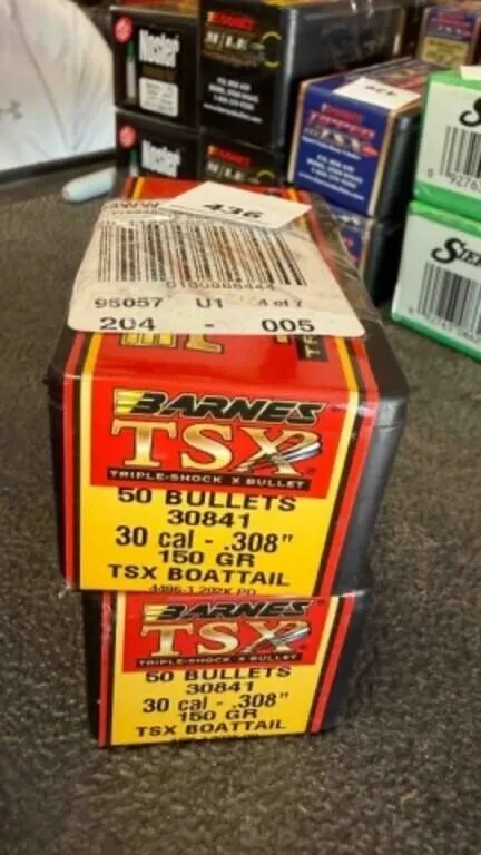 Barnes 30 cal bullets; 150gr; 100 ct.