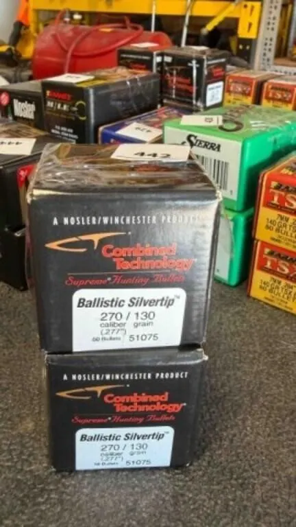 Nosler 270 cal bullets; 130gr; 100 ct.