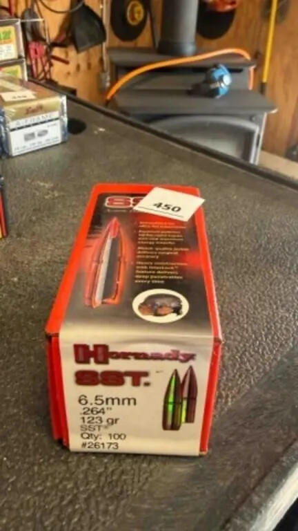 Hornady 6.5mm bullets; 123gr; 100 ct.
