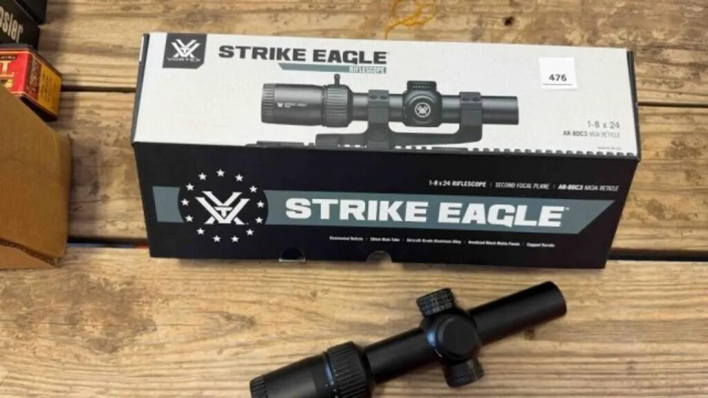 Vortex Strike Eagle scope; 1-8x24 in box