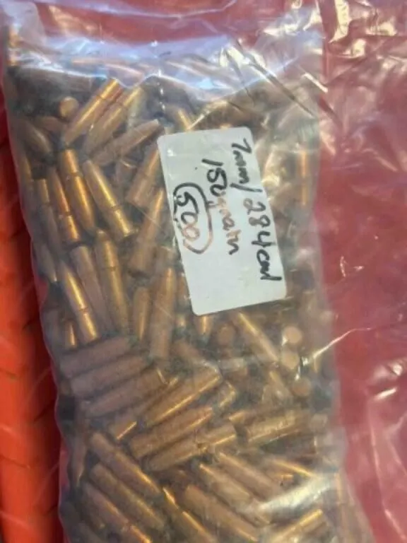 7mm cal bullets; 150 gr; 500 ct.