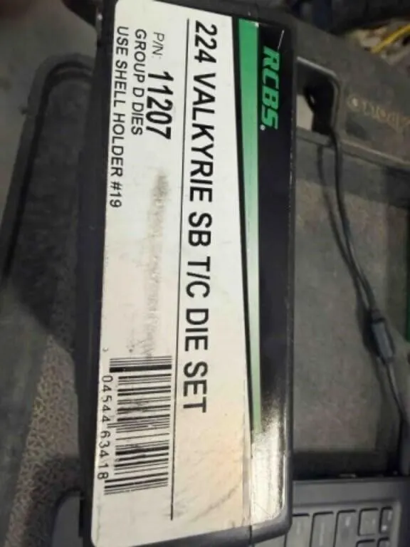 RCBS 224 Valkyrie SB T/C die set -new unopened