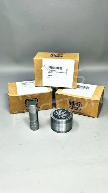 3 New Formax 420 herb grinder sets