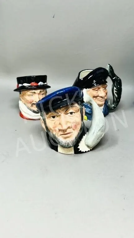 3 Royal Doulton 3" mini jugs