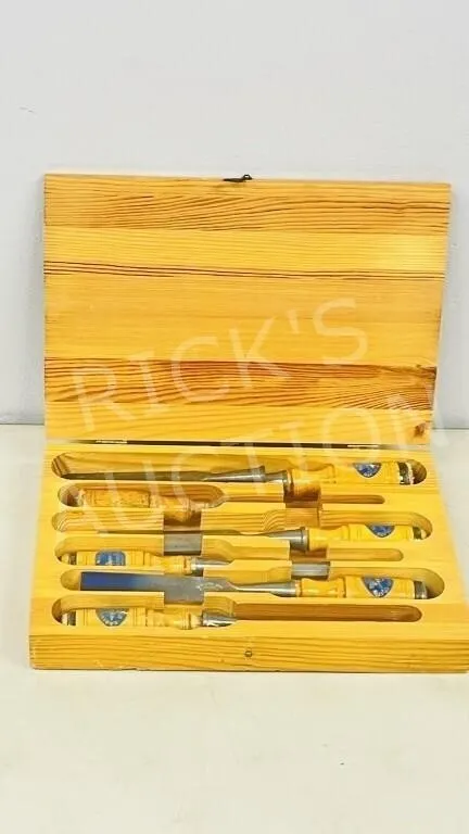 vintage Berg wood chisels (used) Swedish.