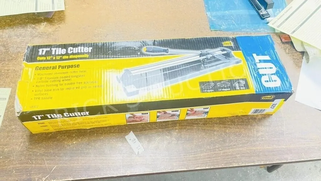 17" tile cutter/ original box