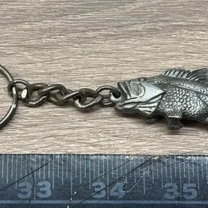 Metal Bass Fish Keychain. *DC