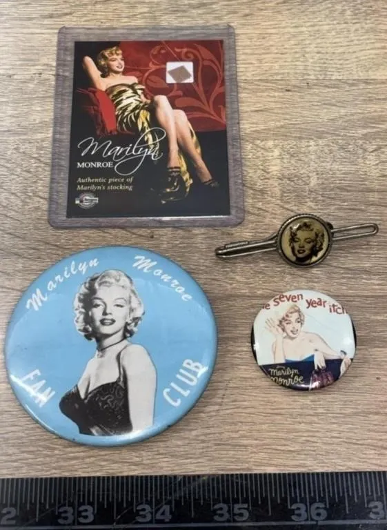 Marilyn Manroe Tie Clip, Pins Etc. *DC