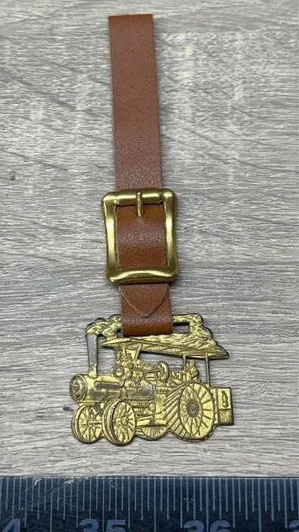 Vintage Steam Tractor Pocket Watch Fob. *DC