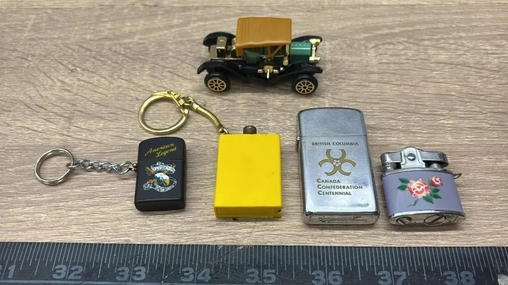 Asst. Lighters & FORD Model T Car.